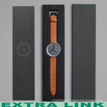 Clásica bajo precio negro rectángulo táctil papel personalizado Logo Top y base dama hombre reloj caja de regalo con bandeja EVA